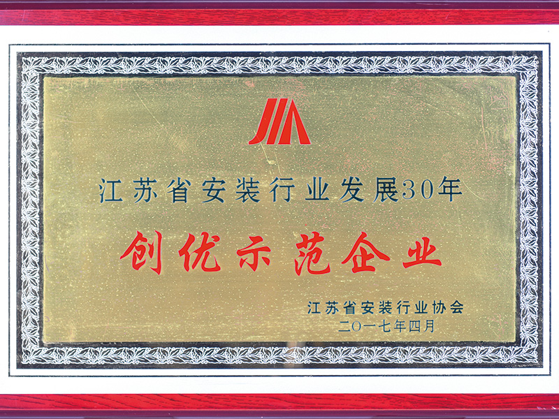 2017年創(chuàng)優(yōu)示范企業(yè) 